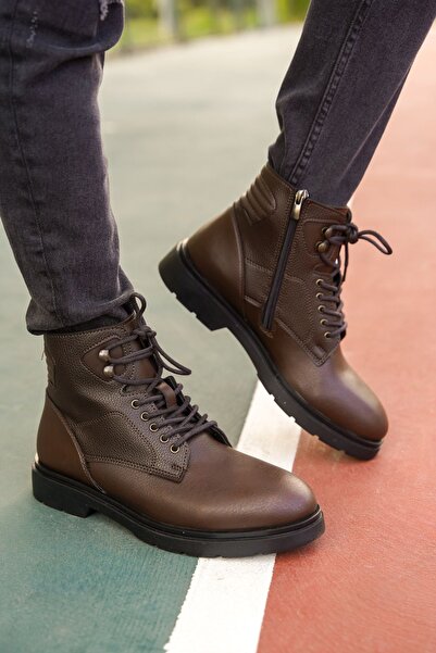 Riccon Pánské boty na zip0012562 hnědé