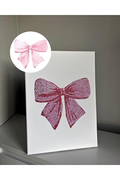 YADA Pembe Kurdele - Rhinestone kit, Diamond painting, Taş işleme