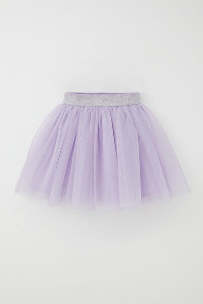 Breeze Lilac Colored Girl's Tutu Waist Case Elastic Skirt, Age Range 5-10
