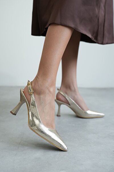 MODAADAM Pantofi cu toc ascuțit Ovis pentru damă - Aur-Y.Pat