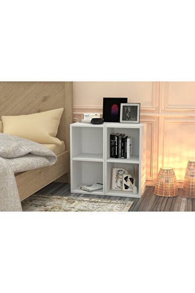 Nettrends Rafli Komodin Beyaz 65 Cm Kmd-1007