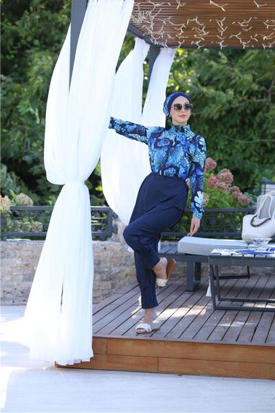 NS TASARIM MAYO Okyanus Model Allerli Tasarım Tesettür Tulum Mayo