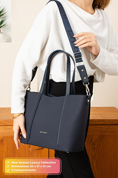 POLOGRAND London Original Just Polo Collection 3 Compartment Luxury Soft Leather Adjustable Cross Strap Shoulder Bag