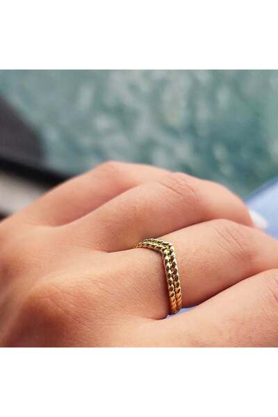 FasekGold 925 Ayar Gümüş Yüzük-Çavuş Çift Burgu Modern Yüzük-925 Ayar Hediye ...