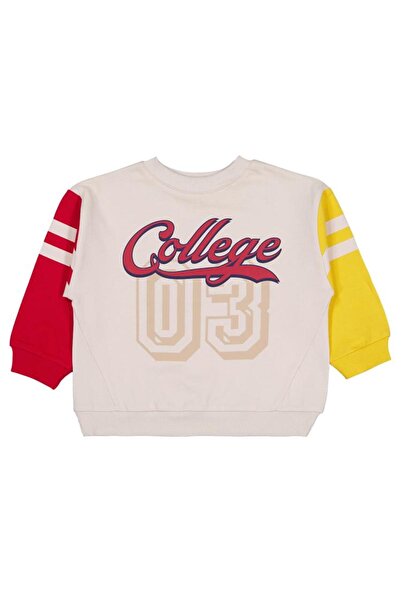 Civil Boys Colorful Sleeve 2-5 Years Old Sweatshirt - Beige 2-3 Years Old