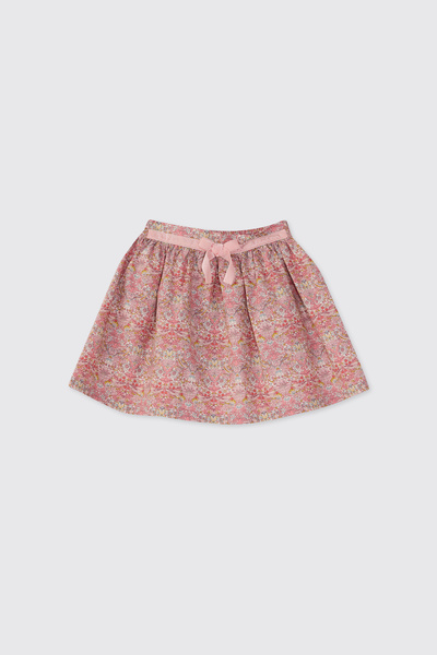 Panço Liberty Kumaş Beli Kurdela Detaylı Kız Çocuk Etek