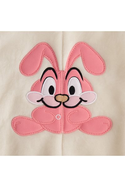 eomix kids Winter Baby Romper with Rabbit Design, Welsoft Puff Fabric, Rabbit Embroidery, Snap Fasteners, 6-9 Months