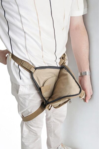 SINGLE SWORD Unisex Beige Tactical Special Compartment Carrying Waist Leg Bag