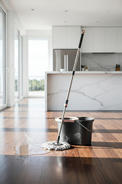 Milenay 360° Smart Mop JR Black Set: Kompakt Tasarım, Maksimum Temizlik!