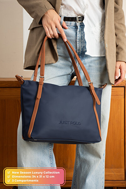 POLOGRAND London Original Just Polo Collection 3 Compartment Luxury Soft Leather Adjustable Cross Strap Shoulder Bag