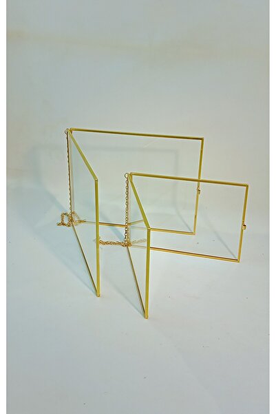 YıldızDesign 20cmx25cm. 15cmx20cm. 2 Parça Gold Fotoğraf Çerçevesi Duvar Için...