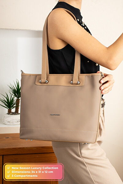 POLOGRAND London Original Just Polo Collection 3 Compartment Luxury Soft Leather Adjustable Cross Strap Shoulder Bag