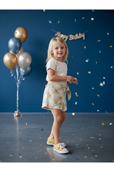 Zekids Winter Plaid Girl's Shorts Skirt