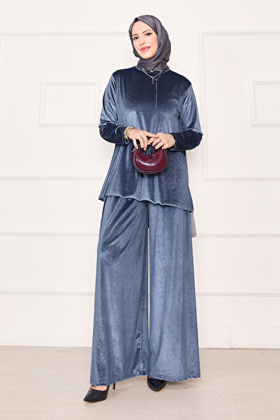 EBRUTESETTÜR Comfortable Fit Velvet Double Suit Smoked