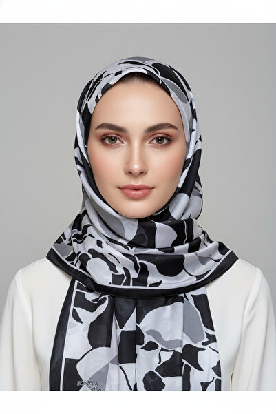 Bonjela شال قطن منقوش باللون الوردي مقاس 185x70