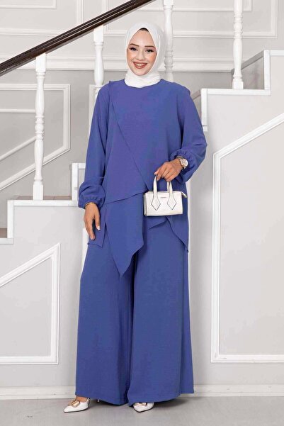 EBRUTESETTÜR طقم ملابس إسلامية من قطعتين بقصة غير متماثلة من ماركة Aerobin با...