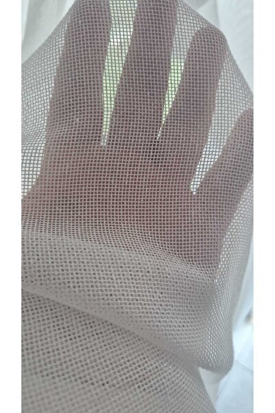 Yuka File 1/3 Sık Pile Tül Perde Düz Mat Beyaz Eteği Kurşunlu Tül Kırışmaz Mo...