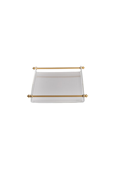 Esra Turan Design Uzun Pirinç Kulplu Tepsi Küçük