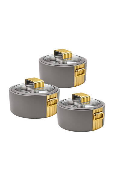 TSUMAB Premium Double-Walled Hot Pot Set (1000 ml + 1500 ml + 2000 ml) – Elegant Mint Green