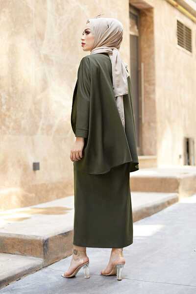 Genel Markalar MDI Etek Ve Tunik İkili Kombin Haki