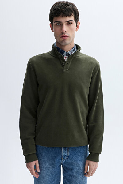 Mudo Button Lapel Sweatshirt