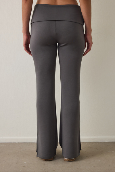 Penti Gray Mid-Waist Spanish Leg Modal Sweatpants