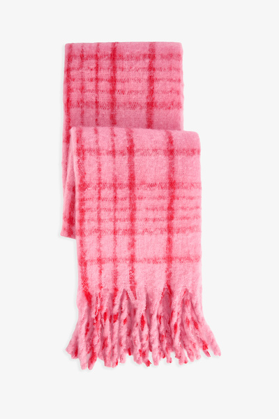 Penti Candy Pink Clara Striped Soft Textured Scarf