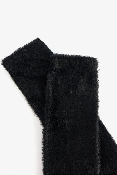 Penti Black Soft Textured Long Gloves