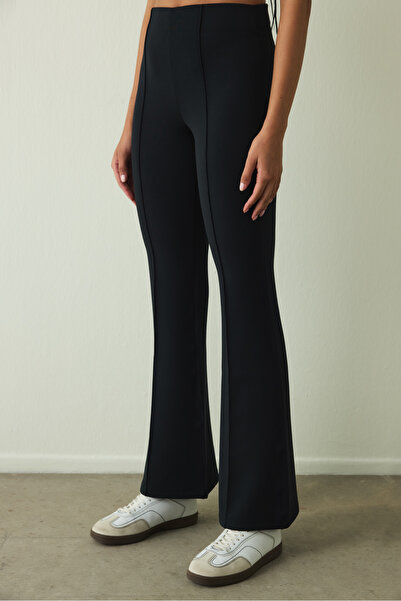 Penti Black High Waist Modal Flared Pants