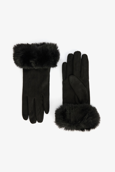 Penti Black Romina Faux Suede Gloves