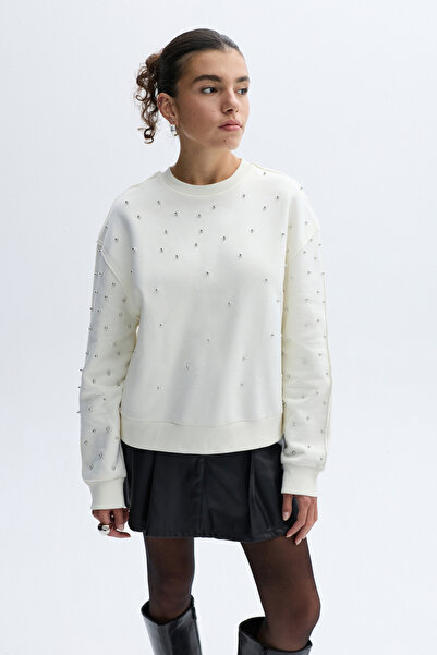 Mudo Loose Fit Circular Neck Stone Sweatshirt