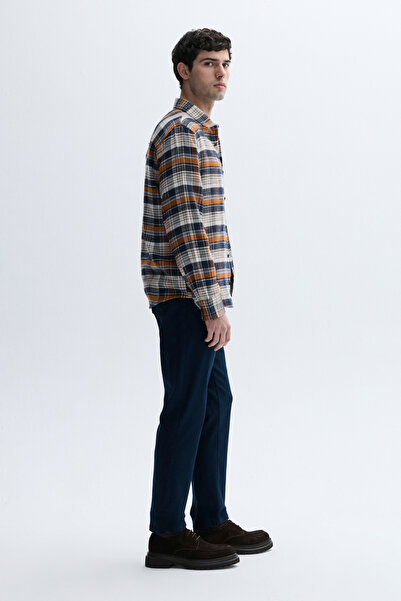 Mudo Regular Fit Plaid Shirt with Long Sleeves
