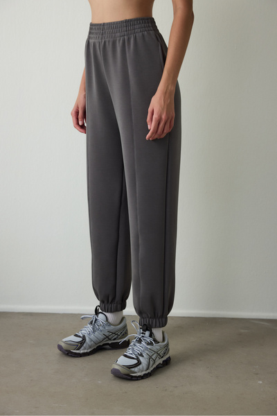 Penti Anthracite High Waist Stitching Detailed Modal Jogger