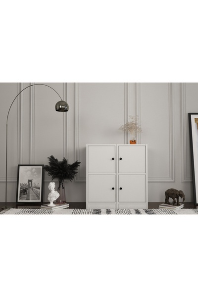 Nettrends Kapaklı Çok Amaçlı Dolap Beyaz 65 Cm Ça-d-1070-ç