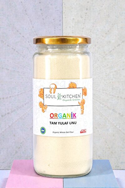 Soul Kitchen Organik Ürünler Organik Tam Yulaf Unu Cam 250gr