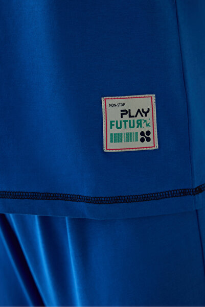 Penti Ανδρικό σετ πιτζάμες με κοντό μανίκι με στάμπα με σύνοψη για το μέλλον