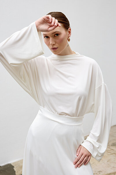 LADYA COLLECTION Bluză de culoare fildeș