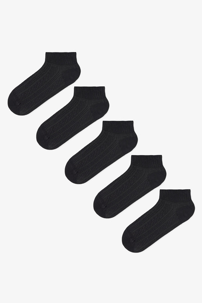 Penti 5 чифта памучни дебели чорапи с детайли на глезена