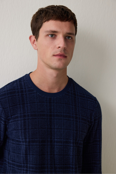 Penti Ανδρικό σετ πιτζάμες από βαμβακερό καρό oversize