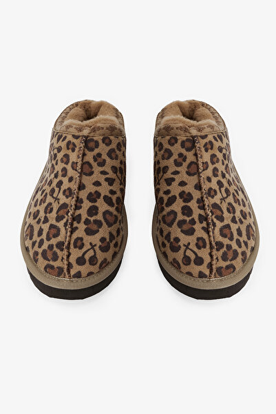 Penti Beige Leopard Patterned House Slippers
