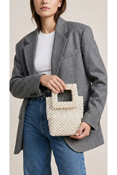 MODA EL ÖRGÜSÜ İNCİ BONCUK EL ÇANTASI