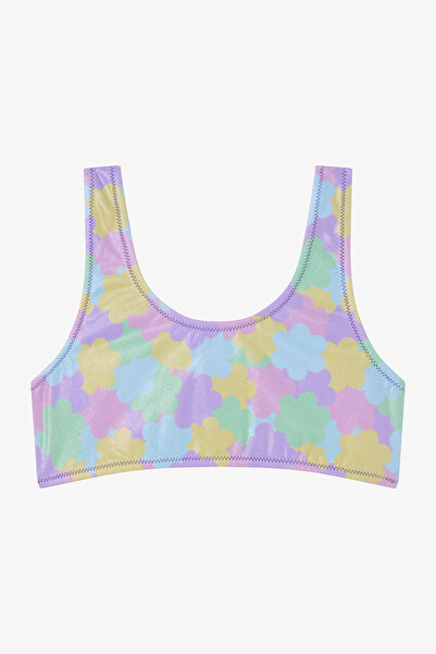 Penti Σετ μπικίνι για κορίτσια Shiny Flower Halter Πολύχρωμο