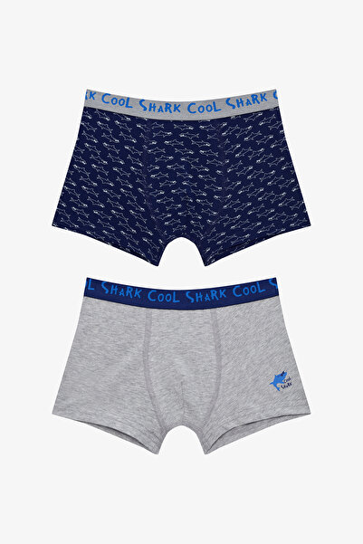 Penti Mehrfarbige 2er-Pack-Boxershorts für Jungen von Cool Shark