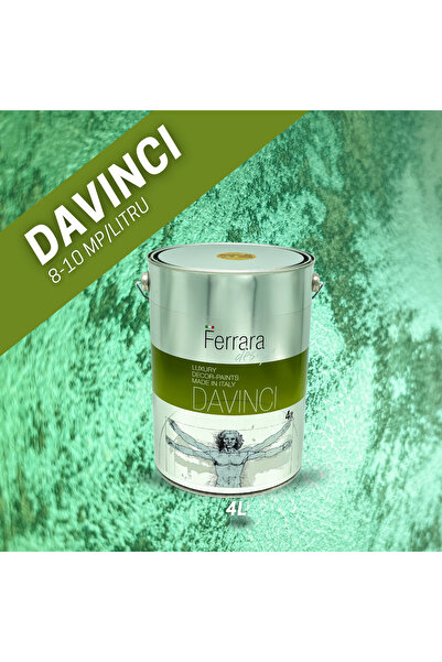 Ferrara Design Vopsea decorativa perlata Davinci, Ferrara Design, VERDE - DAO57, 4lt
