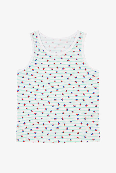 Penti Boy's Surf Buddies Cotton Optical White 2-Piece Undershirt