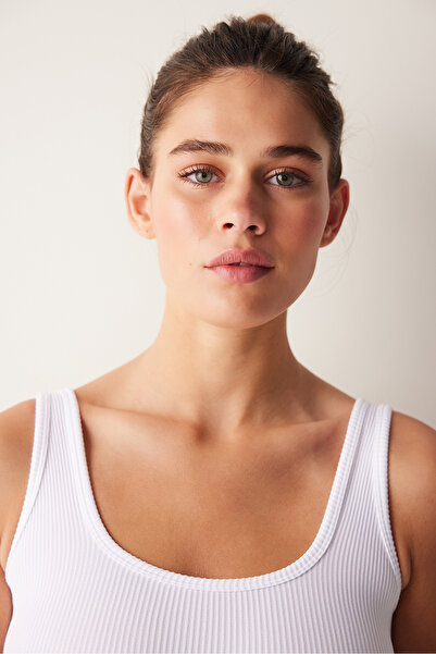 Penti Seamless Square Neck White Top