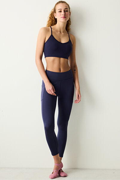 Penti Koyu Indigo Hafif Destek Arka Detaylı Spor Sütyeni