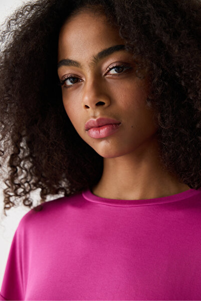 Penti Μπλουζάκι Modal Crop Fuchsia