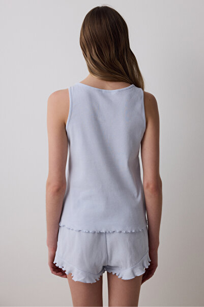 Penti Blue Solid Shorts Pajama Bottoms