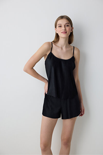 Penti Fleur Black Tank Top - Penti Loves Paris Collection